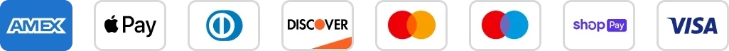 Accepted payments: Amex, Apple Pay, Diners, Discover, Mastercard, Maestro, Shop Pay, Visa